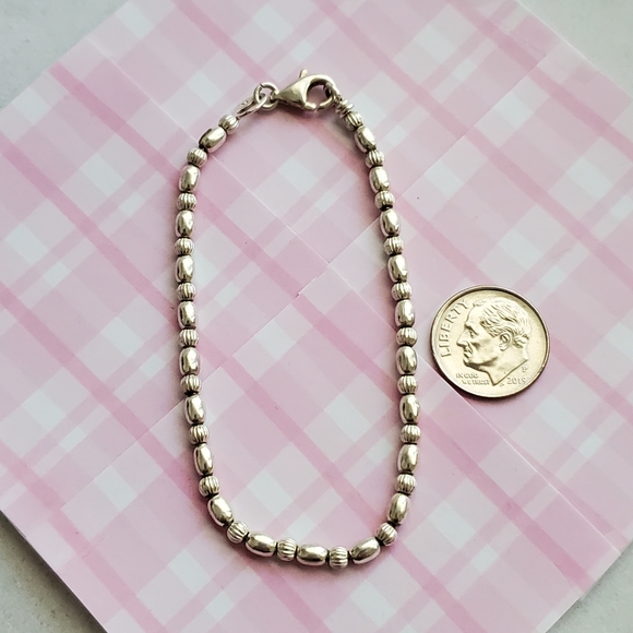 Sterling Round and Oval Bead Bracelet - Picture 10 of 16